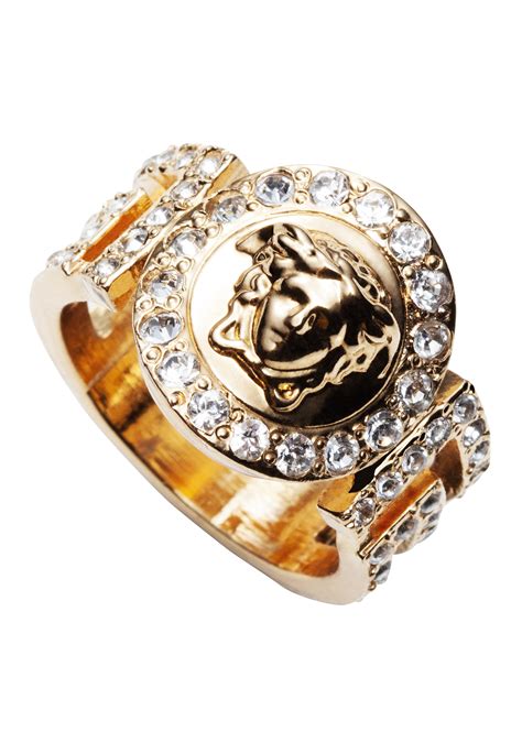 versace medusa pinky ring|Versace Medusa ring men.